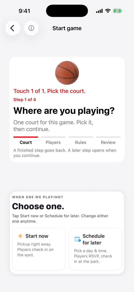 READYPLAY Start game on iPhone